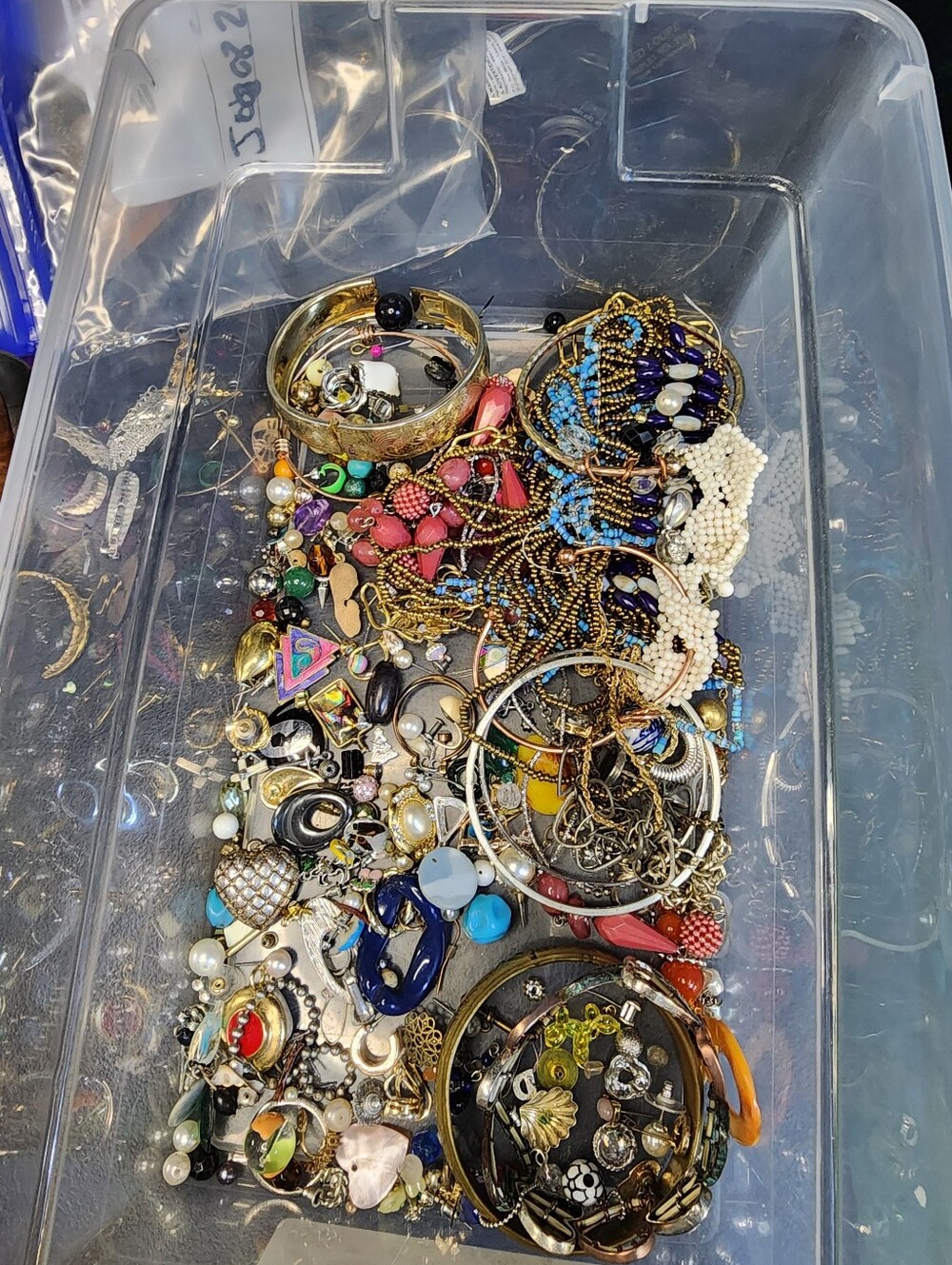 1lb Mixed Jewelry For Crafting May Or May Not Have Matches J080826-5